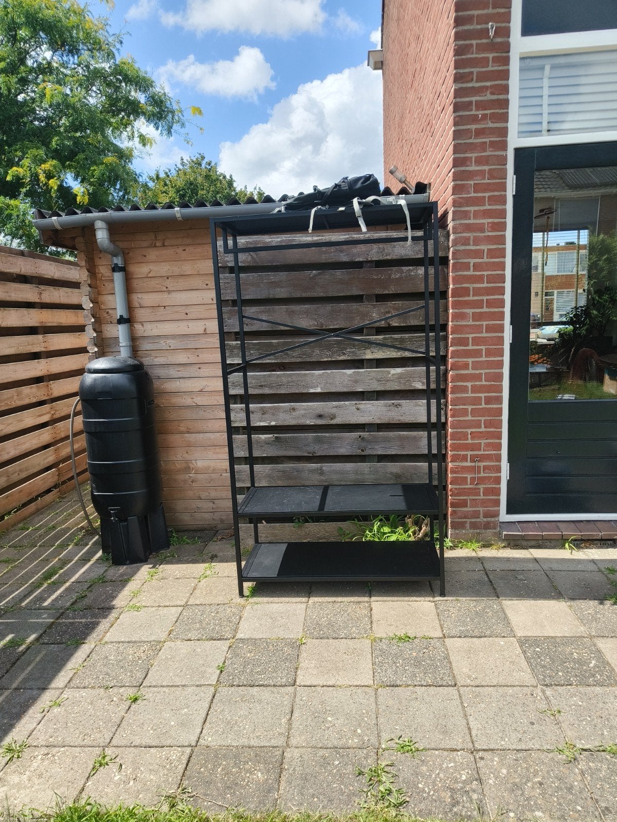 Garderobekast zwart metaal, Ophalen, Zo goed als nieuw, Overige typen, Minder dan 2 meter