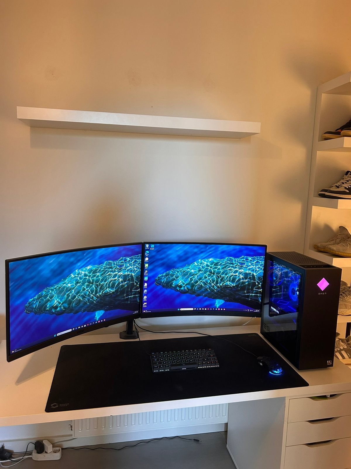 Gaming setup pc RTX 3060 Ti, Ryzen 7 5700 2x MSI 144hz, Ophalen, 64 GB of meer, ., Zo goed als nieuw