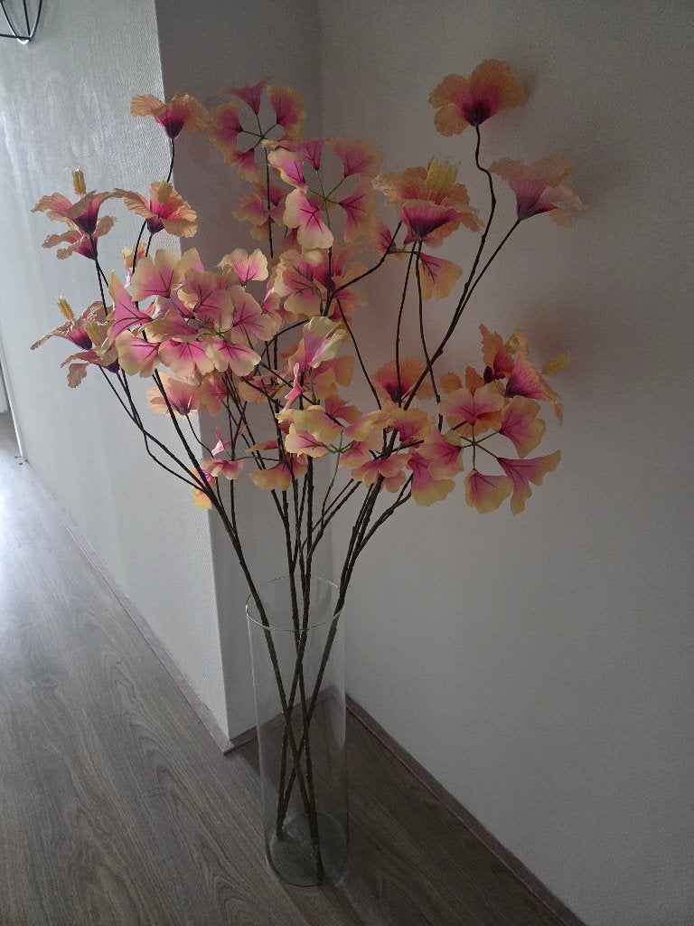 Kunstbloemen, Ophalen, Zo goed als nieuw, Roze, Inclusief kunstbloemen