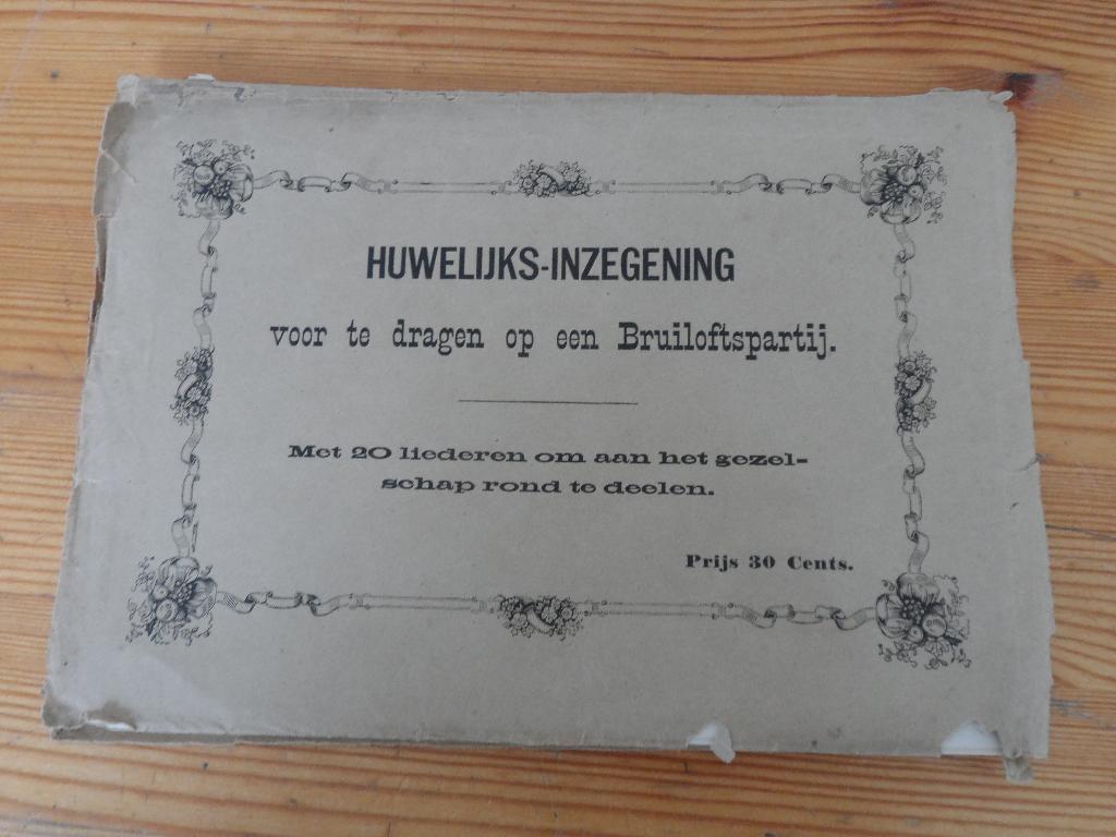 Huwelijks inzegening voor te dragen op een bruiloftspartij, Ophalen of Verzenden, Gelezen, Overige onderwerpen
