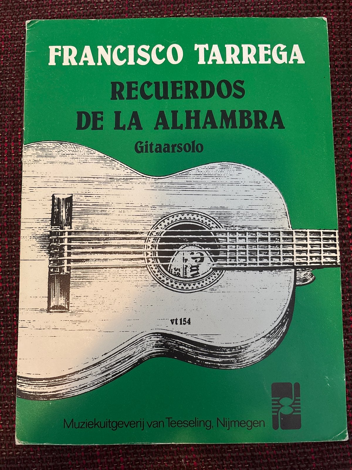 Francisco Tarrega - Recuerdos de la Alhambra Gitaarsolo, Muziek en Instrumenten, Bladmuziek, Klassiek, Ophalen of Verzenden, Artiest of Componist