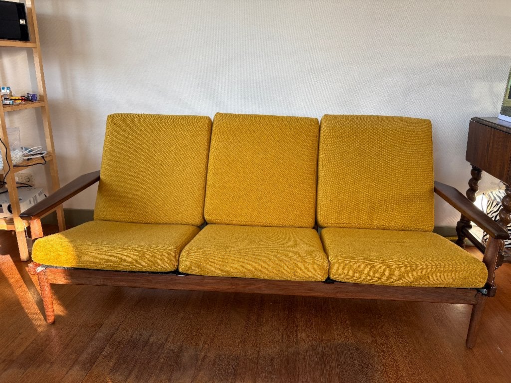 Deens design: jaren '60 teak sofa en lounge stoelen, Ophalen, Deens Design Jaren '60 Teak, Minder dan 75 cm, 150 tot 200 cm
