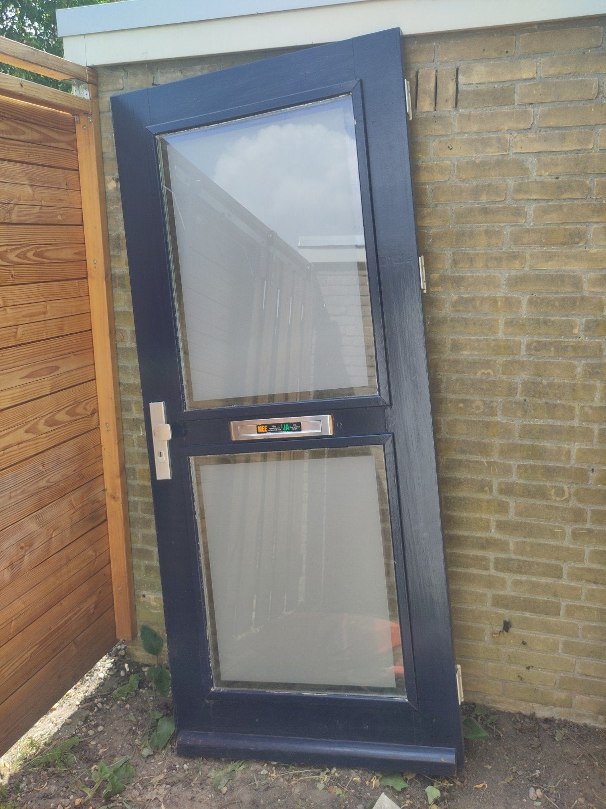 Hardhouten voordeur, Ophalen, Gebruikt, Buitendeur, 200 tot 215 cm