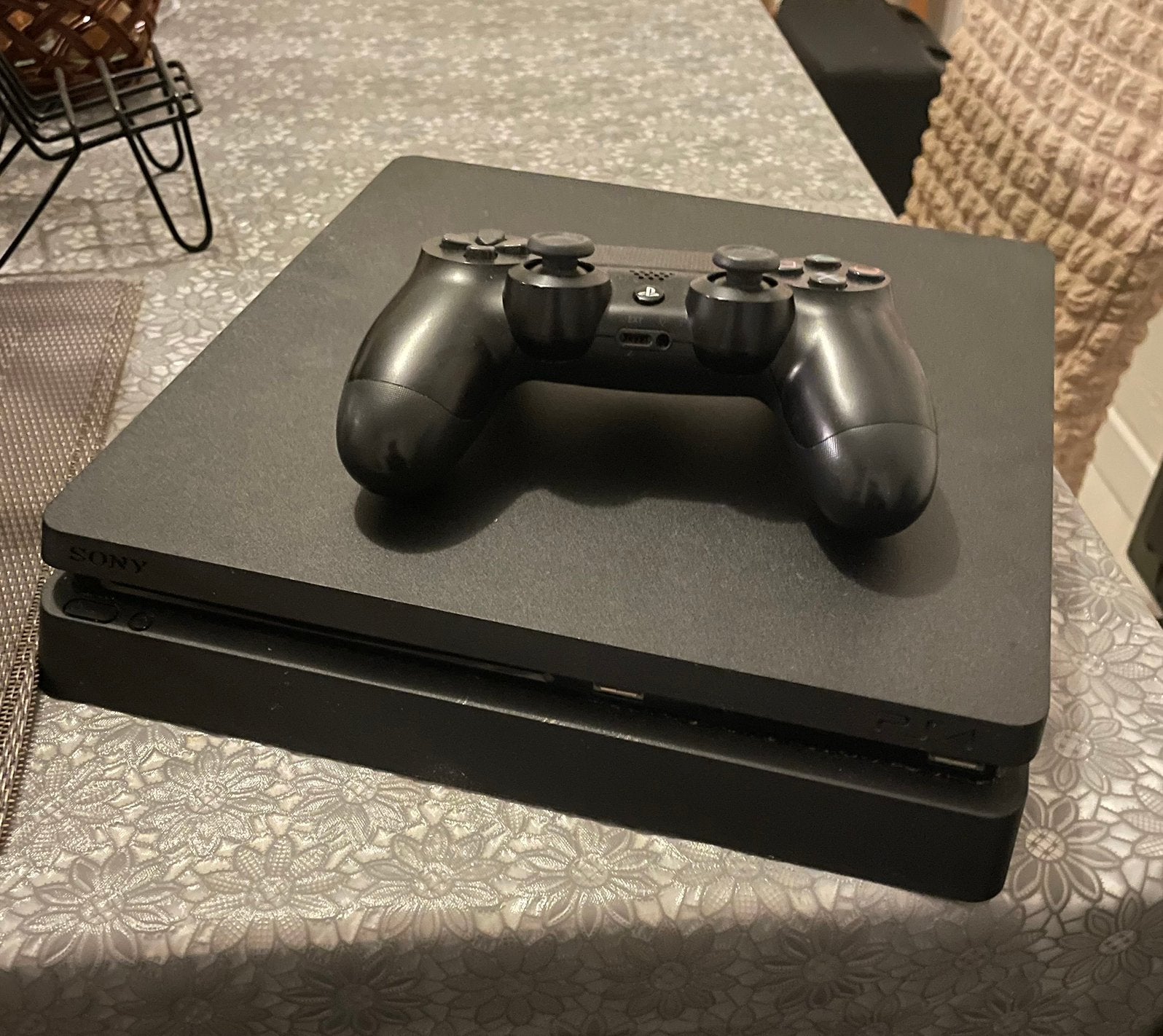 PlayStation 4 Slim 500GB + 6 games + controller, Ophalen, Met 1 controller, Slim, 500 GB