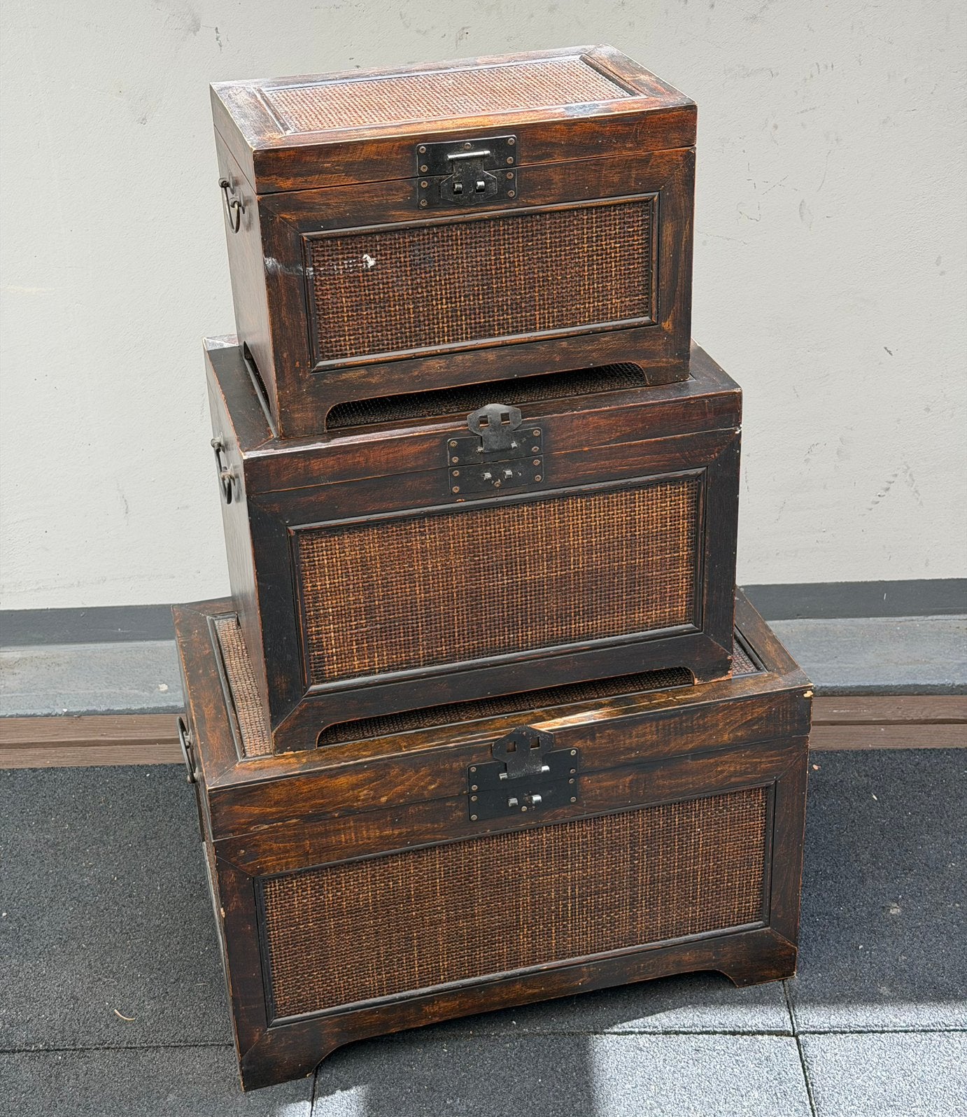 Kisten set, 3 in en bij elkaar passende kisten., Ophalen, Gebruikt, 5 – 50, 50 tot 75 cm