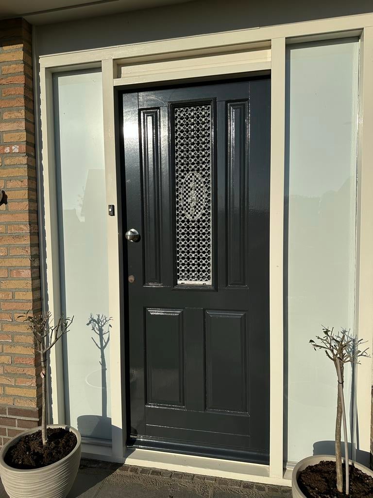 Luxe voordeur met sierrooster, Doe-het-zelf en Verbouw, 100 tot 120 cm, Gebruikt, 215 cm of meer, Ophalen of Verzenden