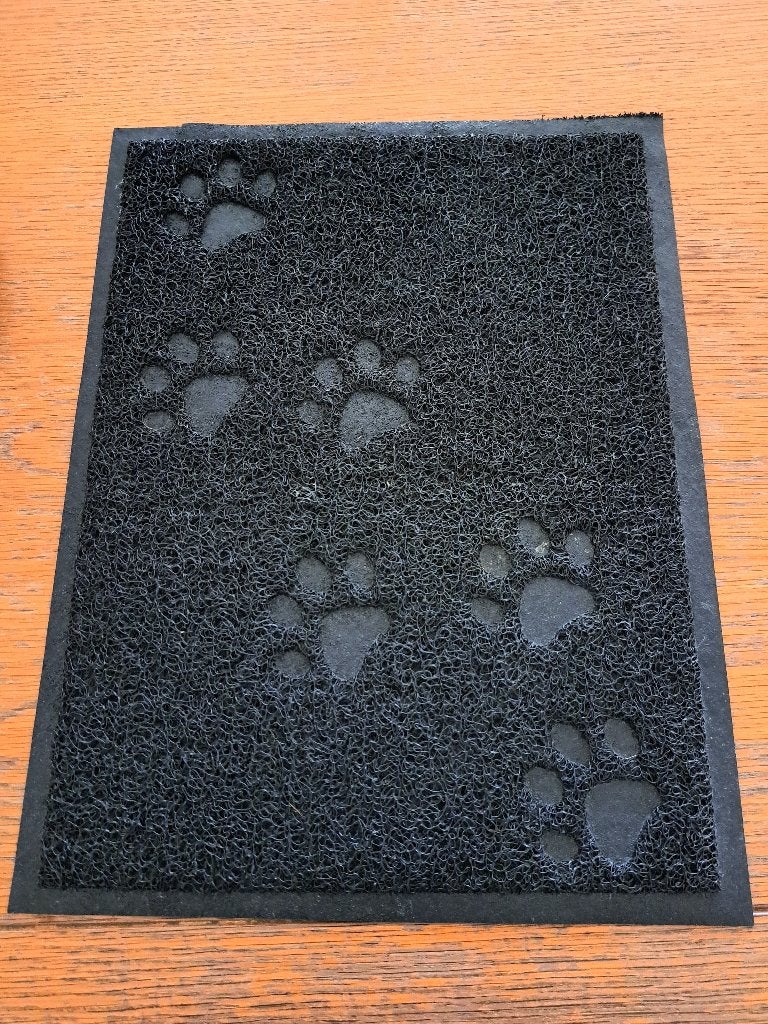 kattenmatje zwart voor bij de kattenbak om de korrels op te, Dieren en Toebehoren, Ophalen of Verzenden, Gebruikt