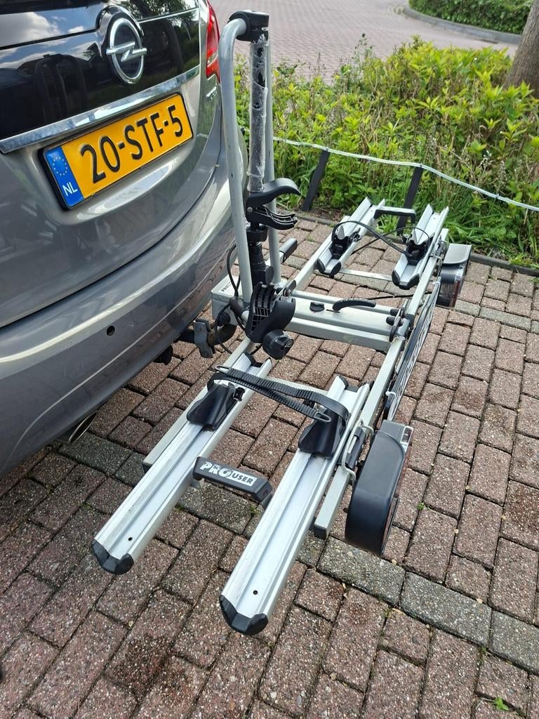 Pro-User Diamant Inklapbare Fietsendrager voor 2 Fietsen, Auto diversen, Fietsendragers, Ophalen, Gebruikt, 2 fietsen, Trekhaakdrager