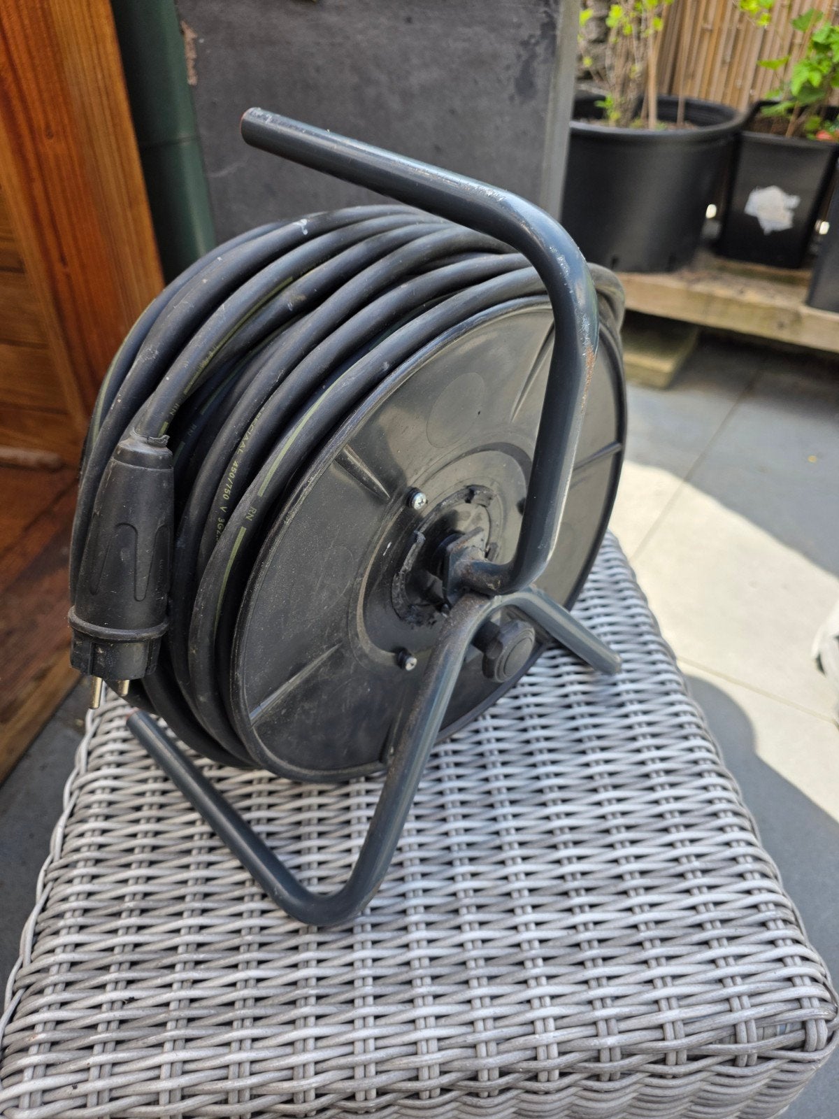 Kabel haspel, Ophalen of Verzenden, Gebruikt, Tuinslang