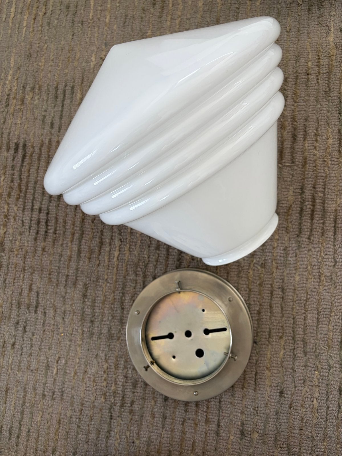 Gispen luxe schoollamp opaal - vintage design plafondlamp, Huis en Inrichting, Lampen | Hanglampen, Ophalen, Zo goed als nieuw