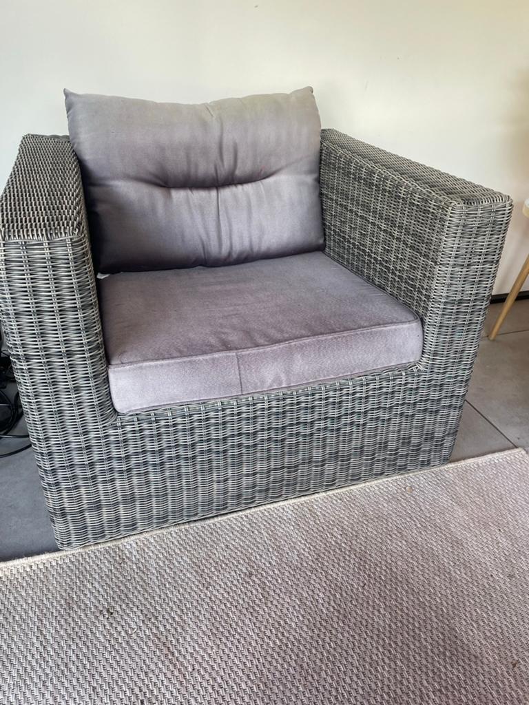 Super mooie Wicker loungeset van Bellagio, Ophalen, 5 zitplaatsen, Gebruikt, Loungeset