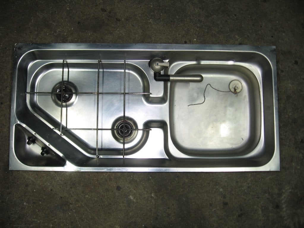 Camper/caravan spoelbak/kookplaatcombinatie, Caravans en Kamperen, Ophalen, Gebruikt