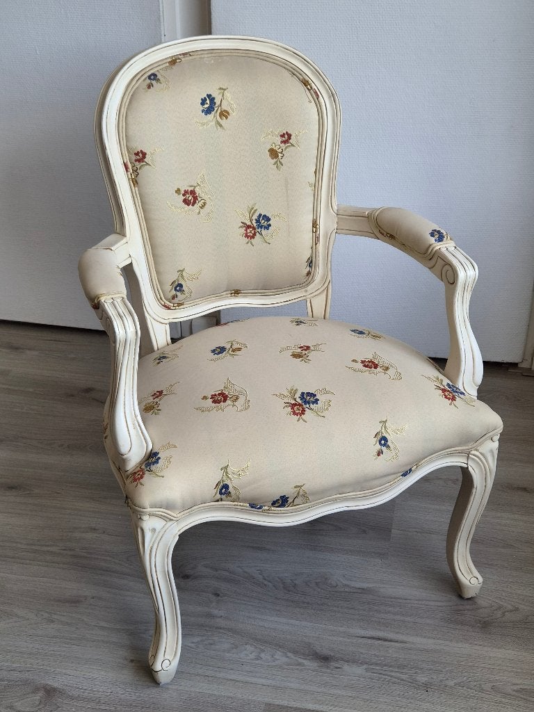 Louis XV Stijl Fauteuil | Brocante / Landelijke Stijl, Antiek en Kunst, Antiek | Meubels | Stoelen en Banken, Ophalen