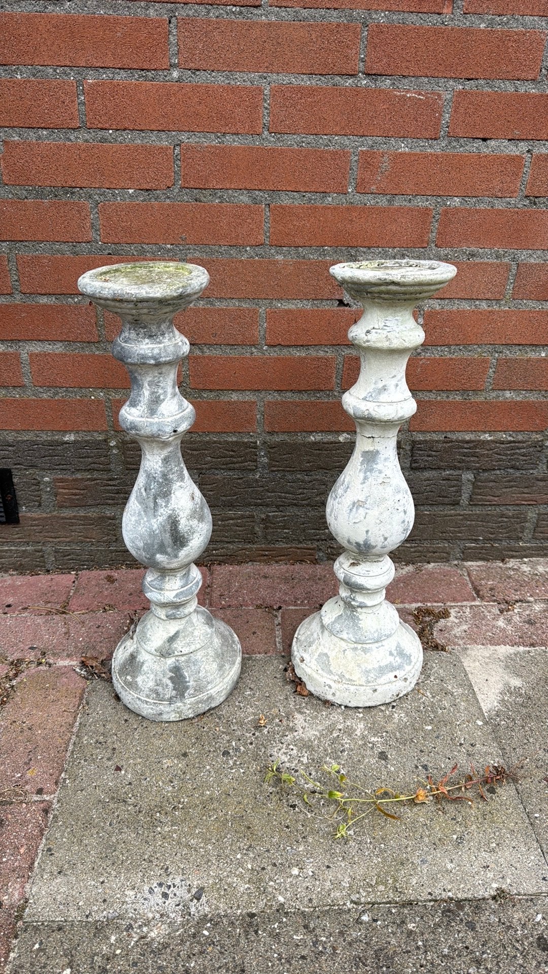 Set brocante kandelaars – landelijke stijl, Ophalen, Zo goed als nieuw, Overige materialen