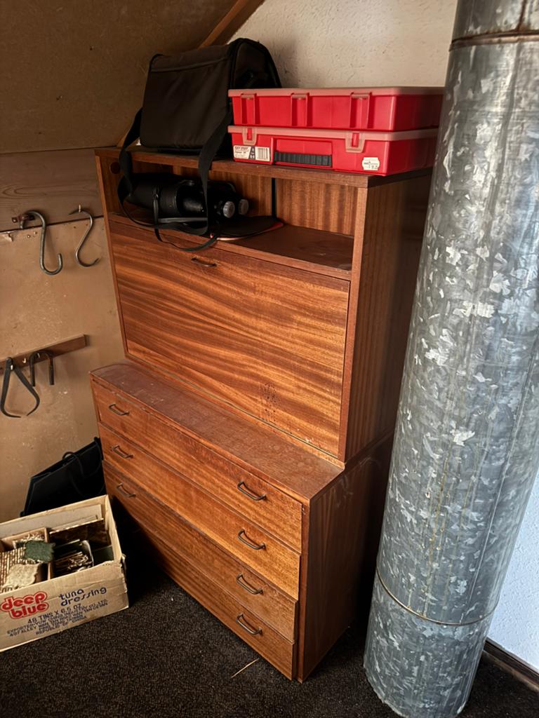 Vintage KLM secretaire / schrijfkast jaren 60 opknapper!), Ophalen
