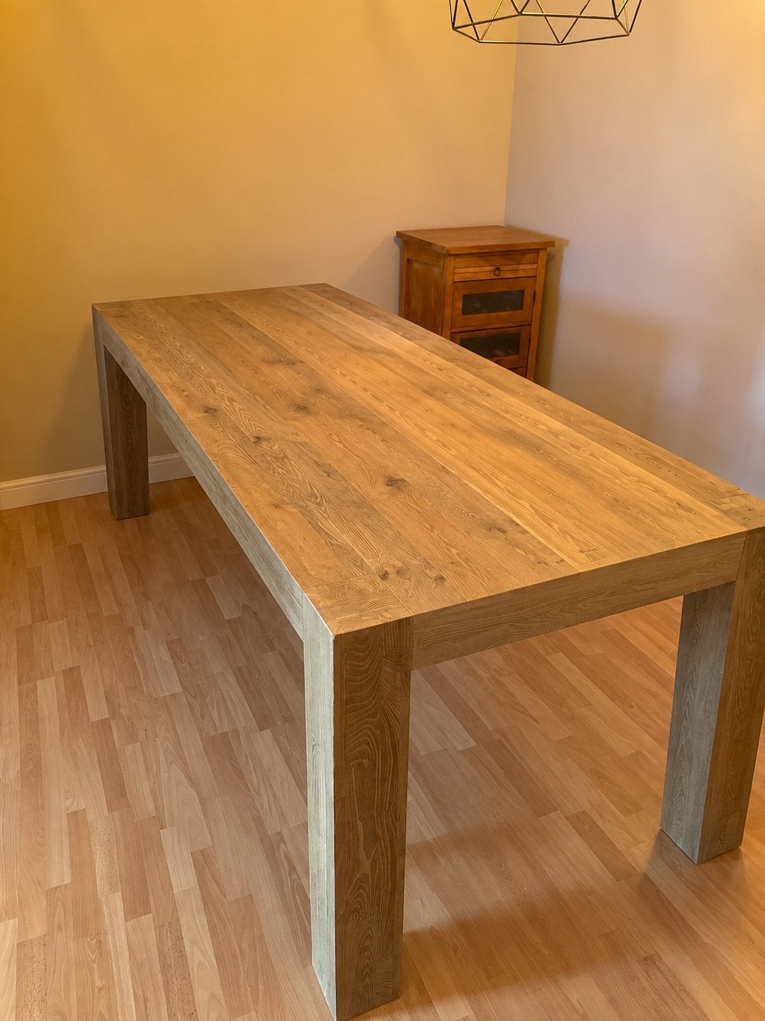 Robuuste eettafel, Ophalen, Eikenhout, 50 tot 100 cm, Zo goed als nieuw
