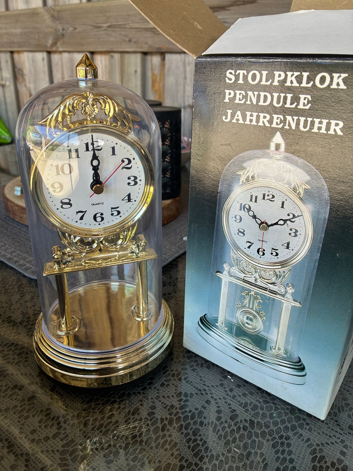 Stolpklok Pendule Jarenuhr - Decoratieve Tafelklok, Antiek en Kunst, Antiek | Klokken, Ophalen