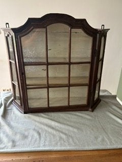 Prachtig Antiek/Vintage Servieskastje (Hangkast) met Glas, Ophalen