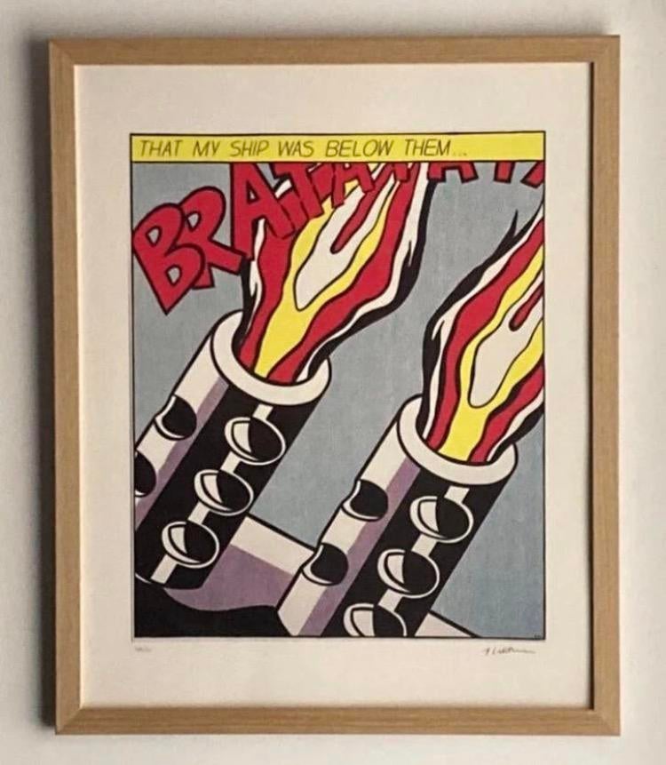 Roy Lichtenstein: lithografie met certificaat, Antiek en Kunst, Kunst | Litho's en Zeefdrukken, Ophalen of Verzenden