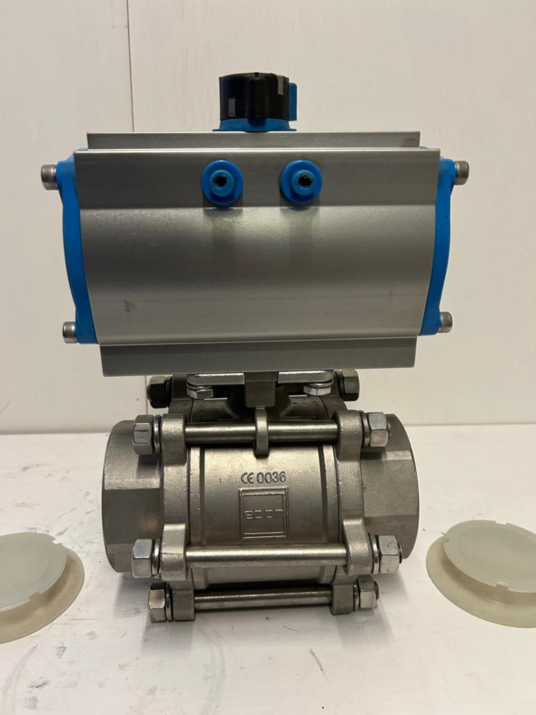Kogelkeaan RVS 3” pneumatisch met terugmelding, Ophalen of Verzenden, Nieuw