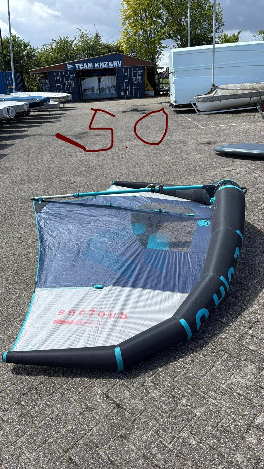 Duotone Echo Wing 5.0 & 3.3 - 2 wings voor 399,-, Watersport en Boten, Wingsurfen, Ophalen, Zo goed als nieuw, Wingsurf-wing