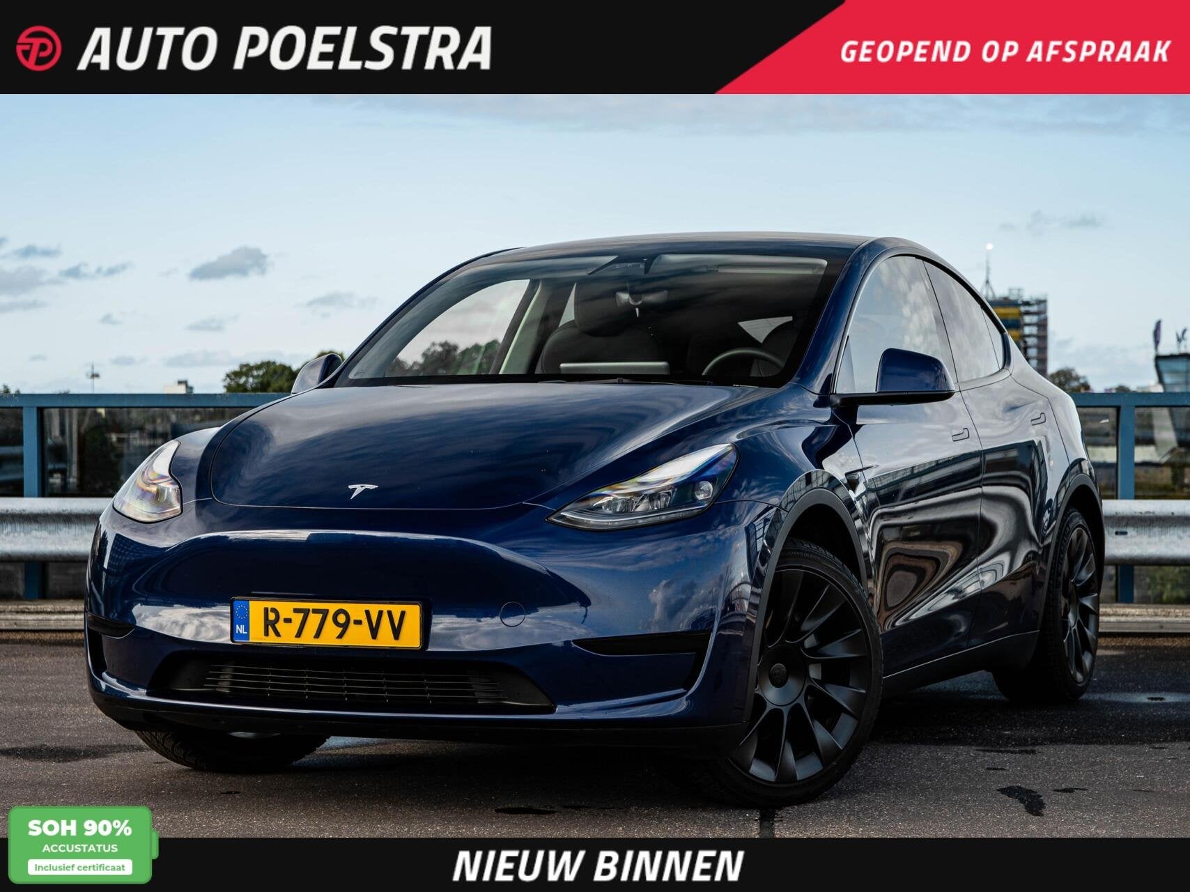 Tesla Model Y RWD 58 kWh LFP | SOH 90,1% | Trekhaak | Panora, Auto's, Automaat, Achterwielaandrijving, Gebruikt, Zwart