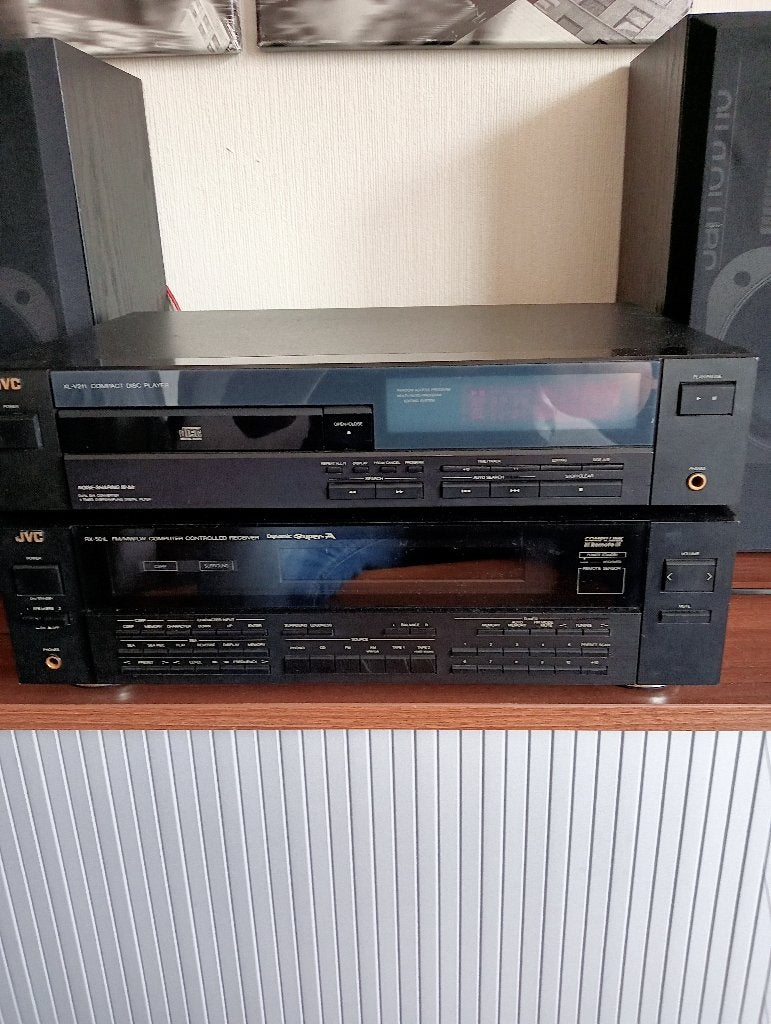 JVC Receiver RX-501L en CD speler XL-V211, Ophalen, Zo goed als nieuw, Tuner of Radio, JVC