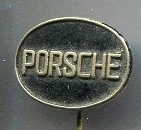 Porsche zwart op zilverkleurig auto speldje ( C_161), Ophalen of Verzenden, Nieuw, Transport, Speldje of Pin