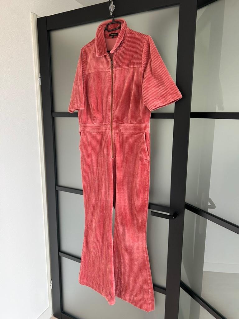 King Louie maat XL corduroy roze jumpsuit broekpak 2651, Maat 46/48 (XL) of groter, Ophalen of Verzenden, Zo goed als nieuw, King Louie