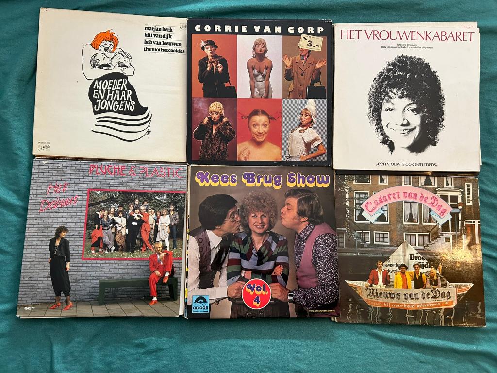 33 LP's Cabaret diverse artiesten (ook per stuk te koop), Gebruikt, 1980 - 1989, Ophalen of Verzenden, Humor en Cabaret