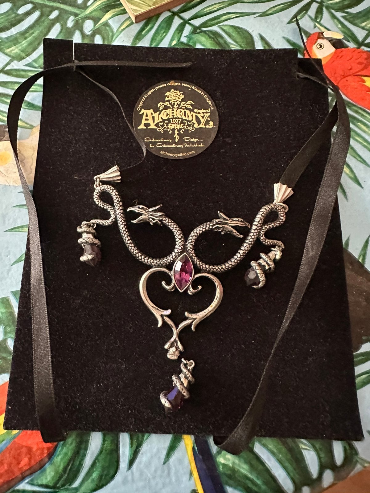 Alchemy gothic ketting, Ophalen of Verzenden, Gebruikt, Zilver, Overige materialen
