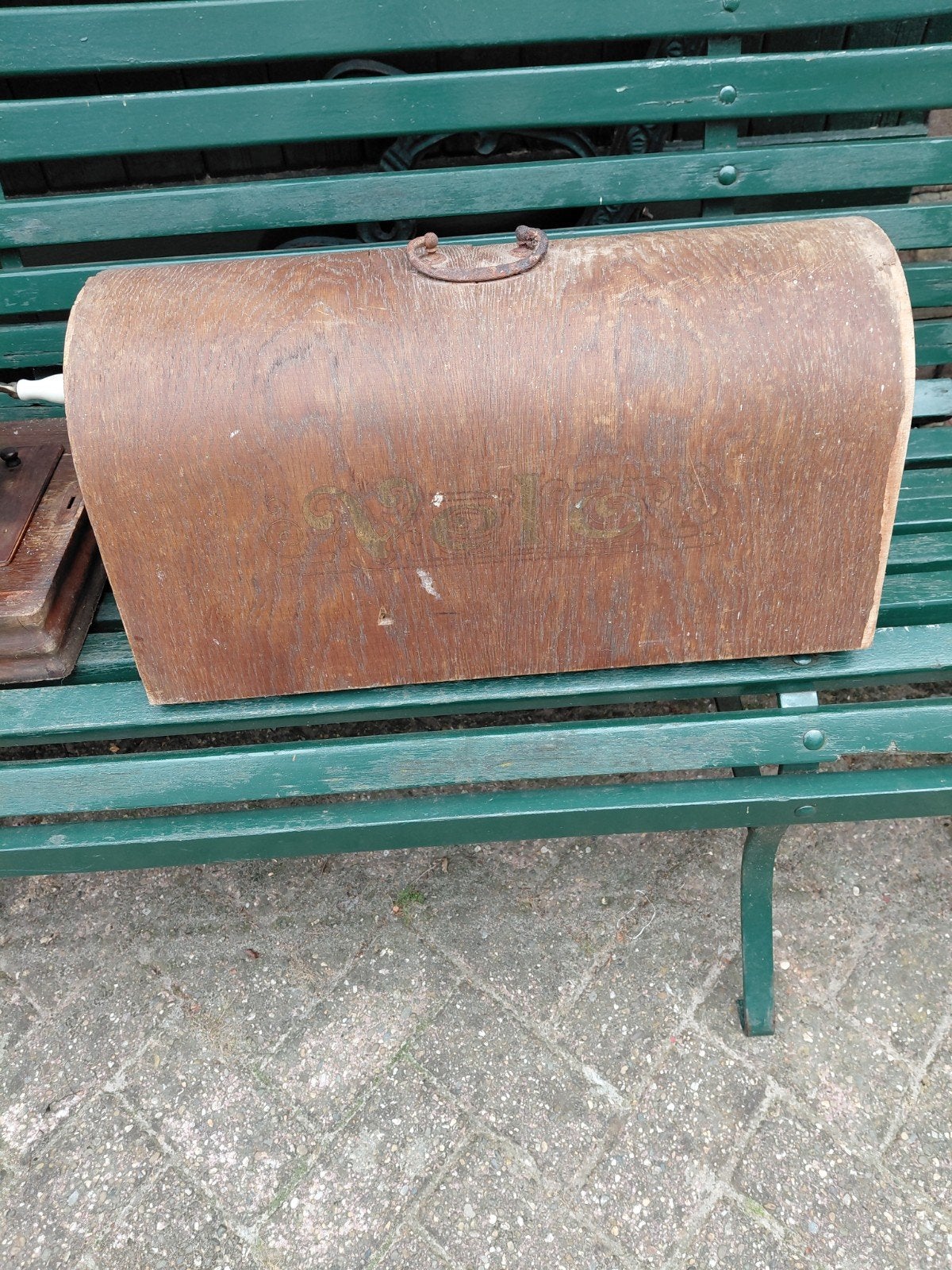 oude naaimachine, Ophalen