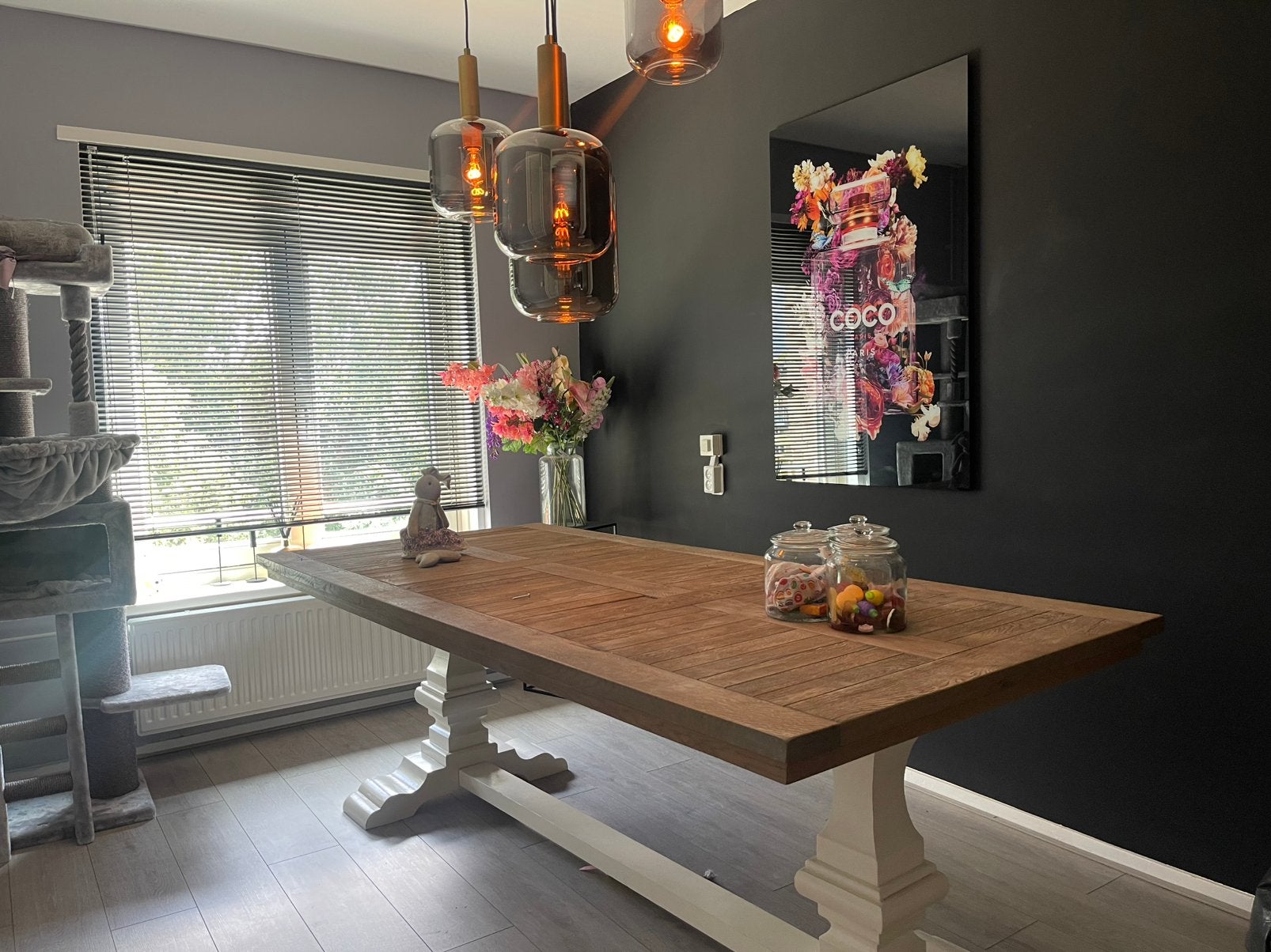 Eetkamertafel mooi en van zeer goede kwaliteit !! z.g.a.n., Ophalen, 200 cm of meer, 50 tot 100 cm, Zo goed als nieuw