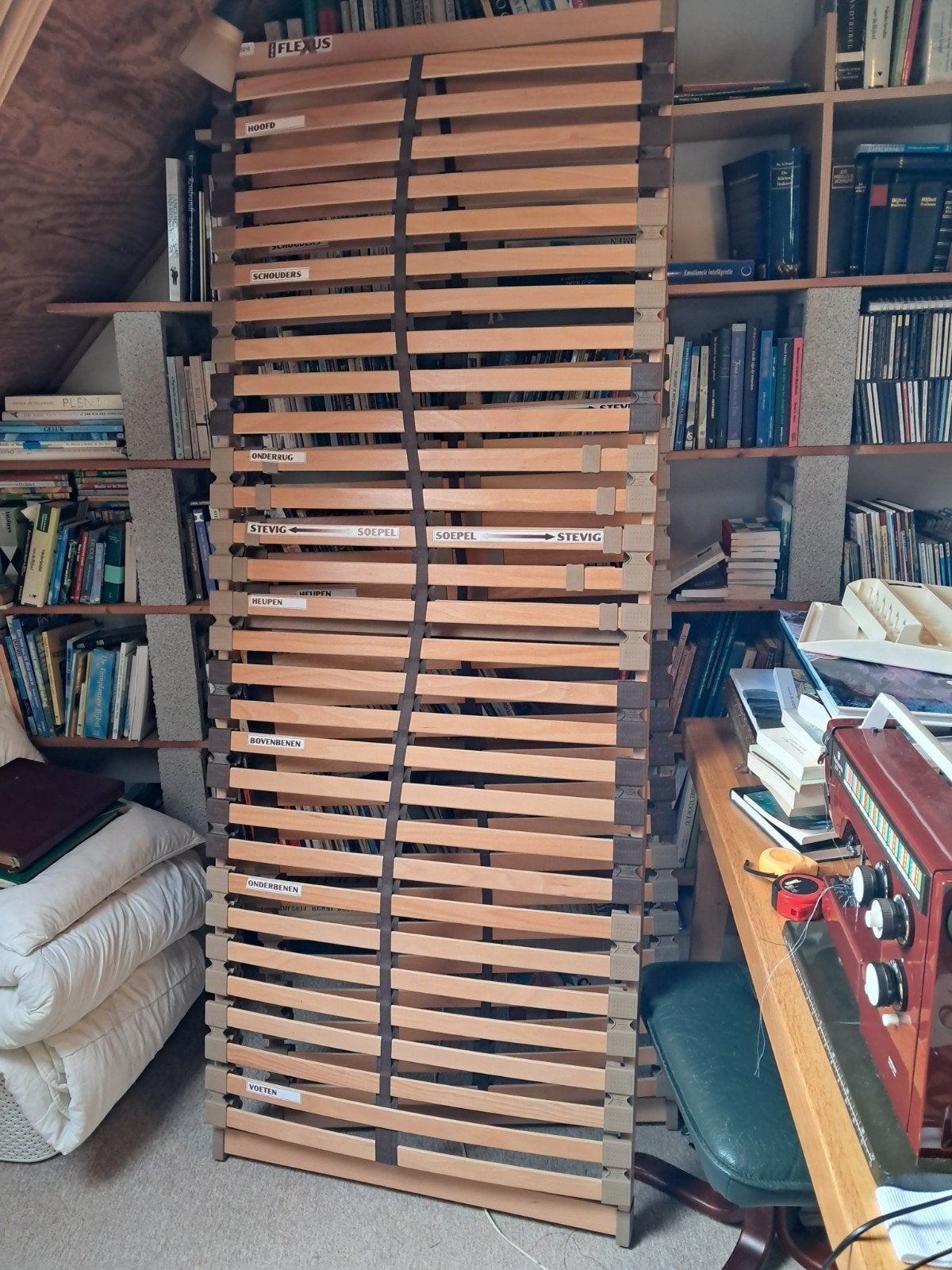 2 flexus lattenbodems 207 lang x 80 breed cm, Ophalen, 210 cm, Tweepersoons, Zo goed als nieuw