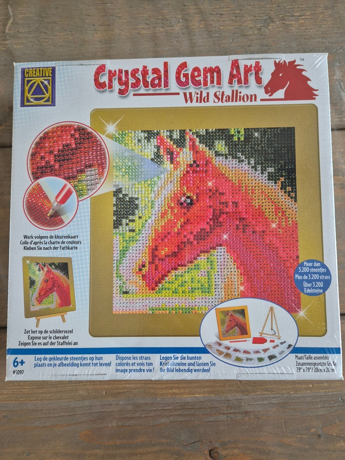 Diamond painting paard, Ophalen, Nieuw, Meerkleurig, Kunststof