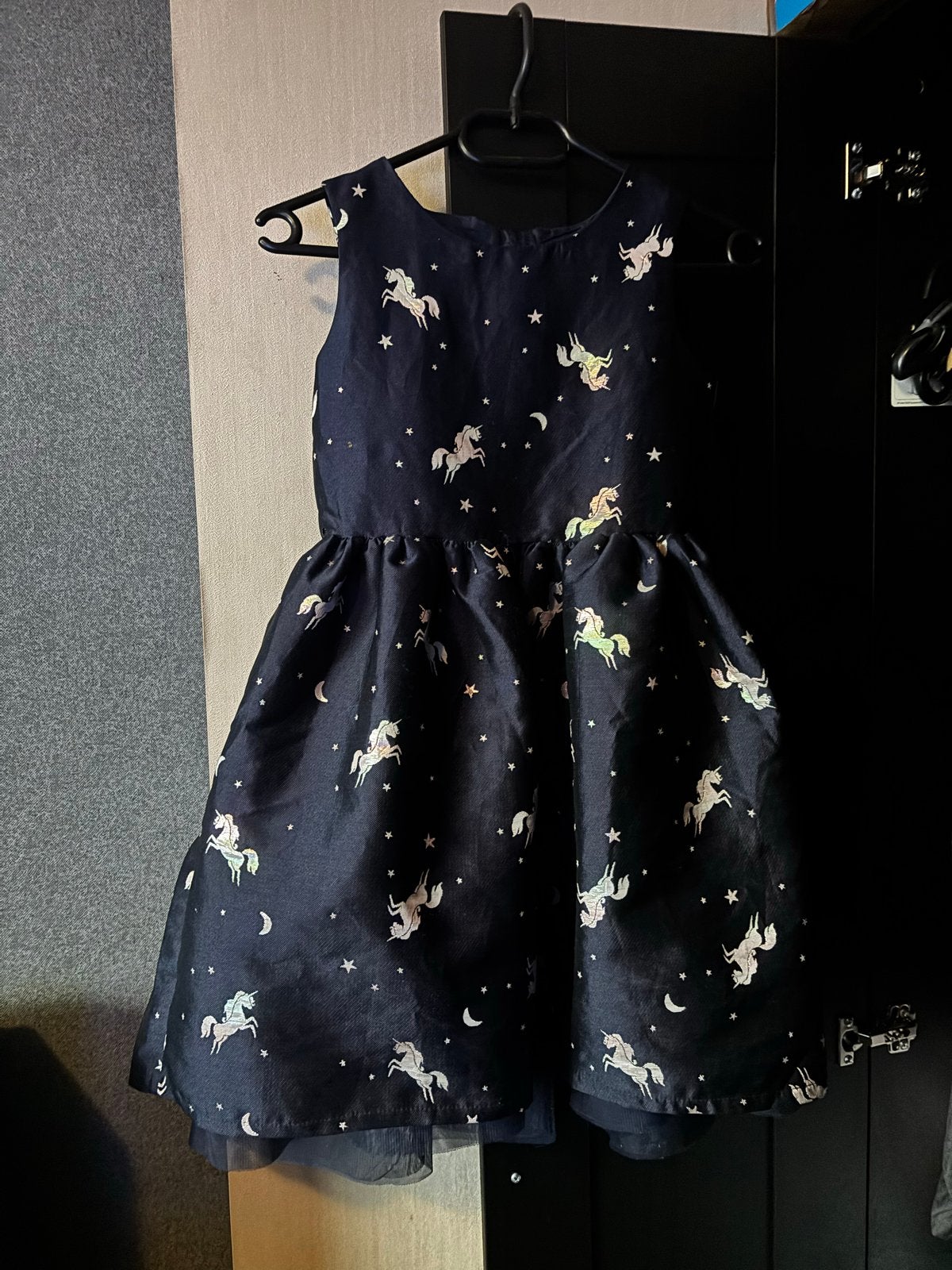 H&M jurk met eenhoorns en sterren, maat 134, Ophalen, Zo goed als nieuw, Meisje, Jurk of Rok