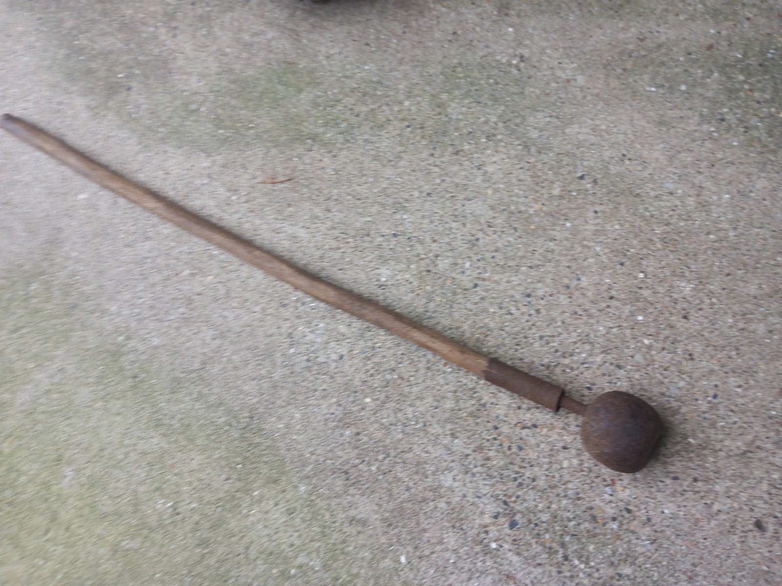 Fijnstamper- Handram -3kg - in vijzelbak-antiek, Ophalen of Verzenden