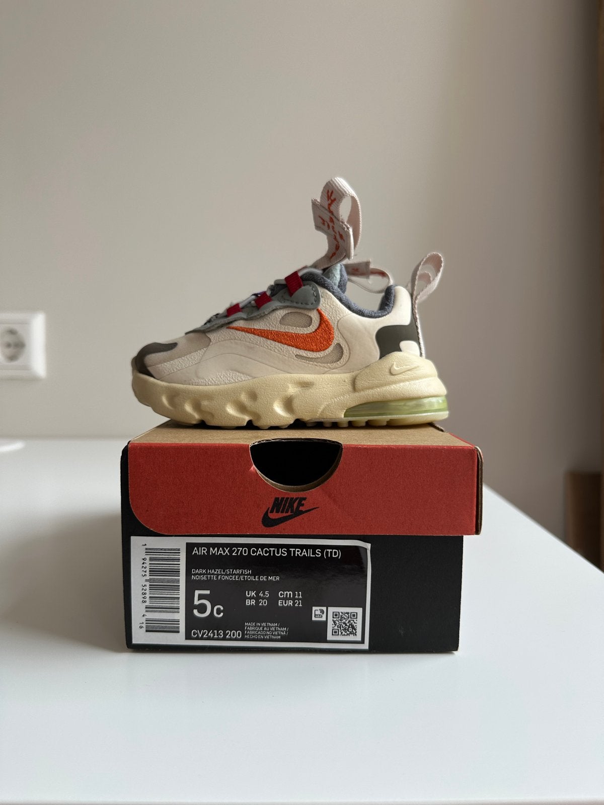 Nike Air Max 270 Cactus Trails (TD) - Maat 20, Ophalen of Verzenden, Nieuw, Jongen of Meisje, Sportschoenen