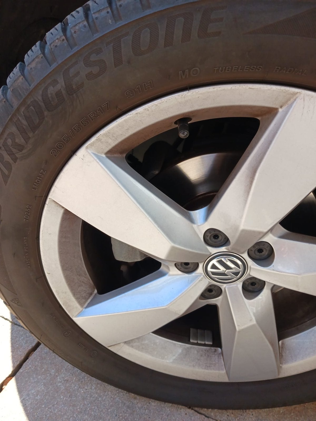 Bridgestone winterbanden zonder velgen 205/55R17, Ophalen