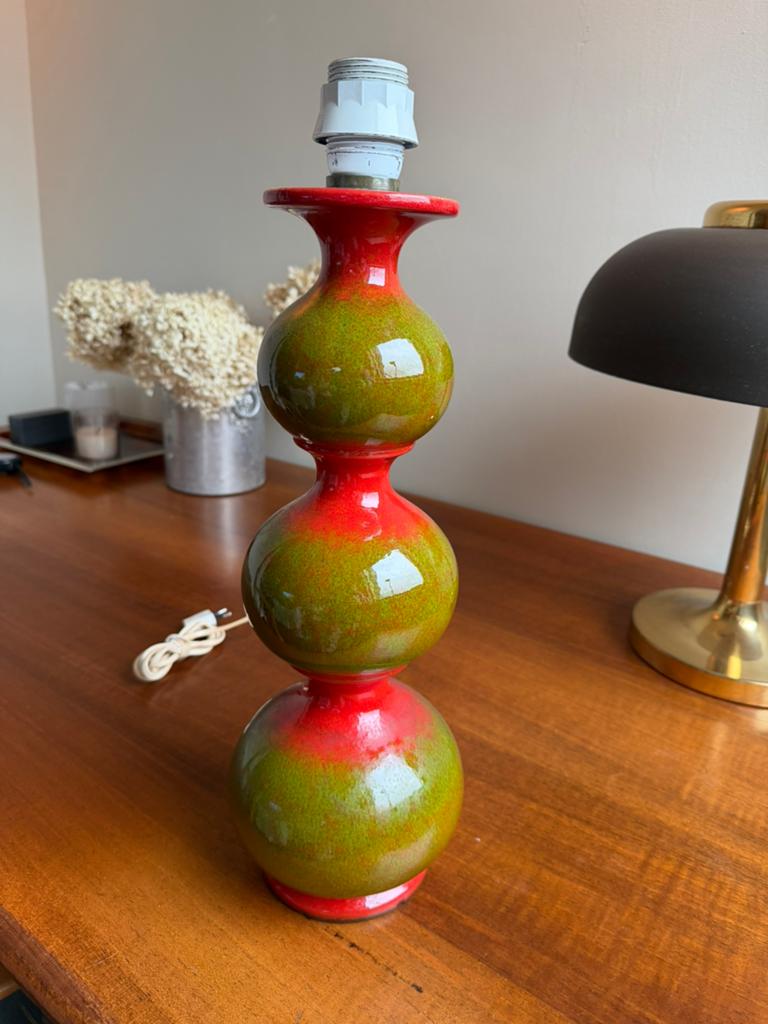 Kaiser Leuchten lampenvoet rood groen, Ophalen of Verzenden, Zo goed als nieuw, Minder dan 50 cm