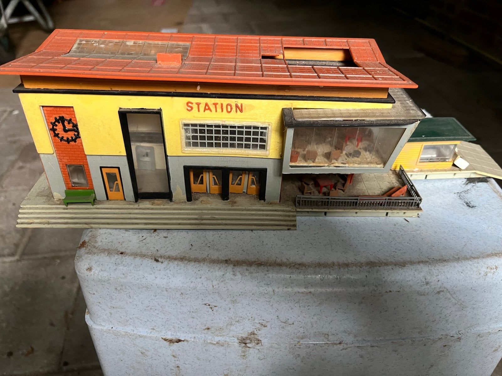 Vintage Treinstation Modelbouw - Lindental Bahnhof, Hobby en Vrije tijd, Ophalen of Verzenden, Gebruikt, Brug, Tunnel of Gebouw