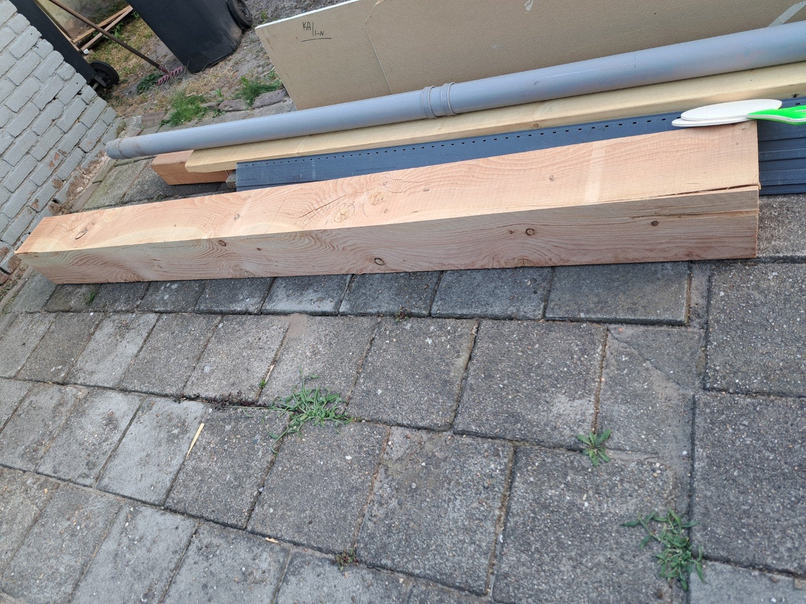 Houten balk, gebruikt, goede staat, Gebruikt, Ophalen of Verzenden, 200 tot 250 cm, 50 mm of meer