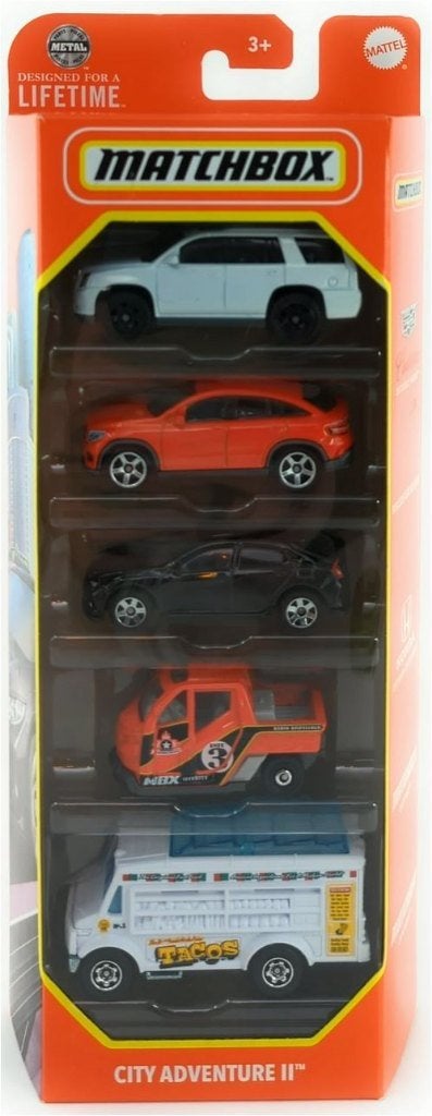 Matchbox 5-Pack City Adventure II, Ophalen of Verzenden, Nieuw