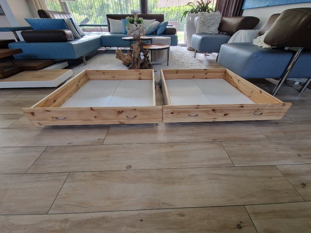 Flexa Classic grenen opberglades onder bed op wielen, Ophalen, Zo goed als nieuw, Minder dan 140 cm, 85 tot 100 cm
