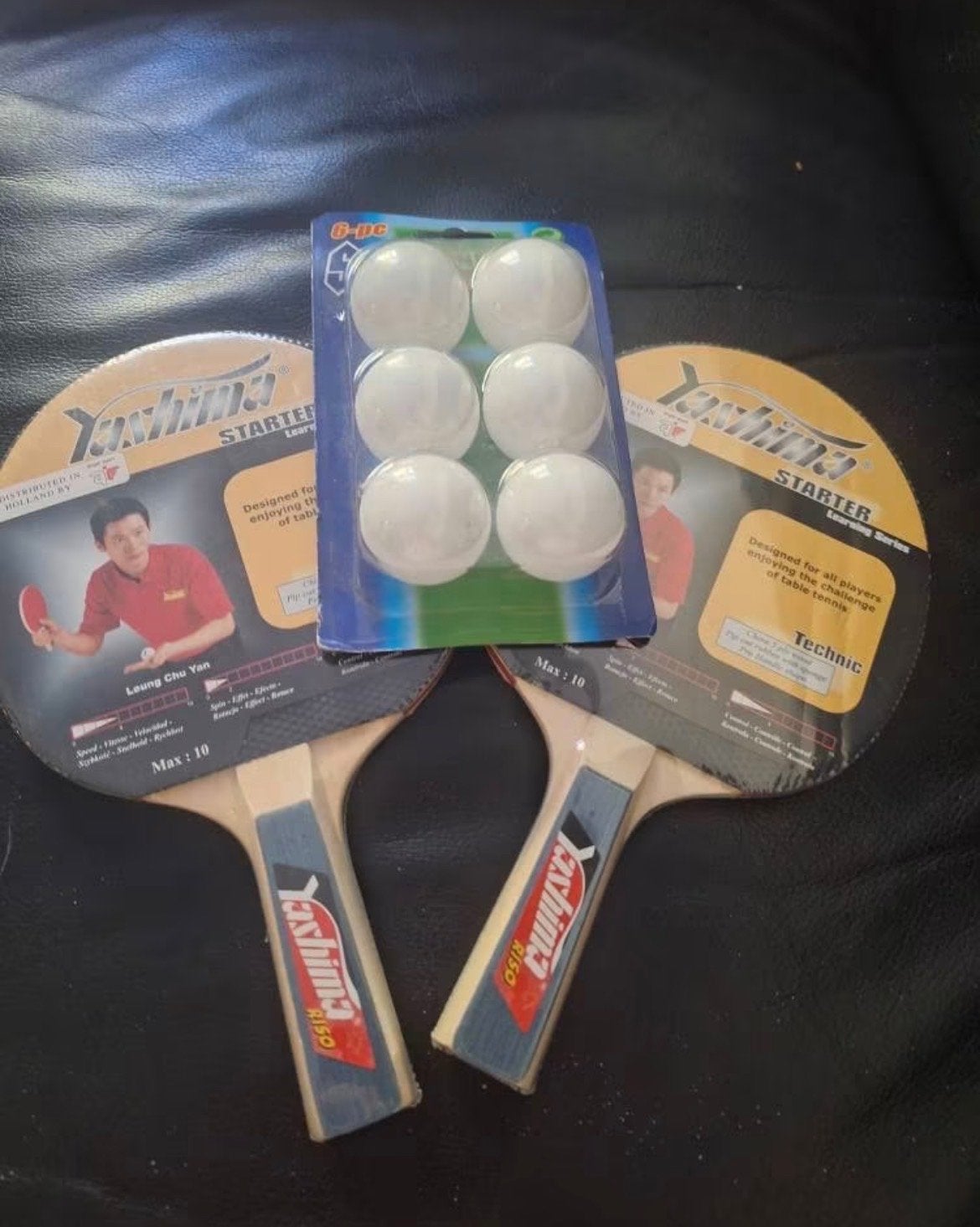 Yashima Starter Tafeltennis Set: 2 Batjes & 6 Ballen, Sport en Fitness, Tafeltennis, Ophalen of Verzenden, Nieuw, Net, Batje(s) of Balletje(s)