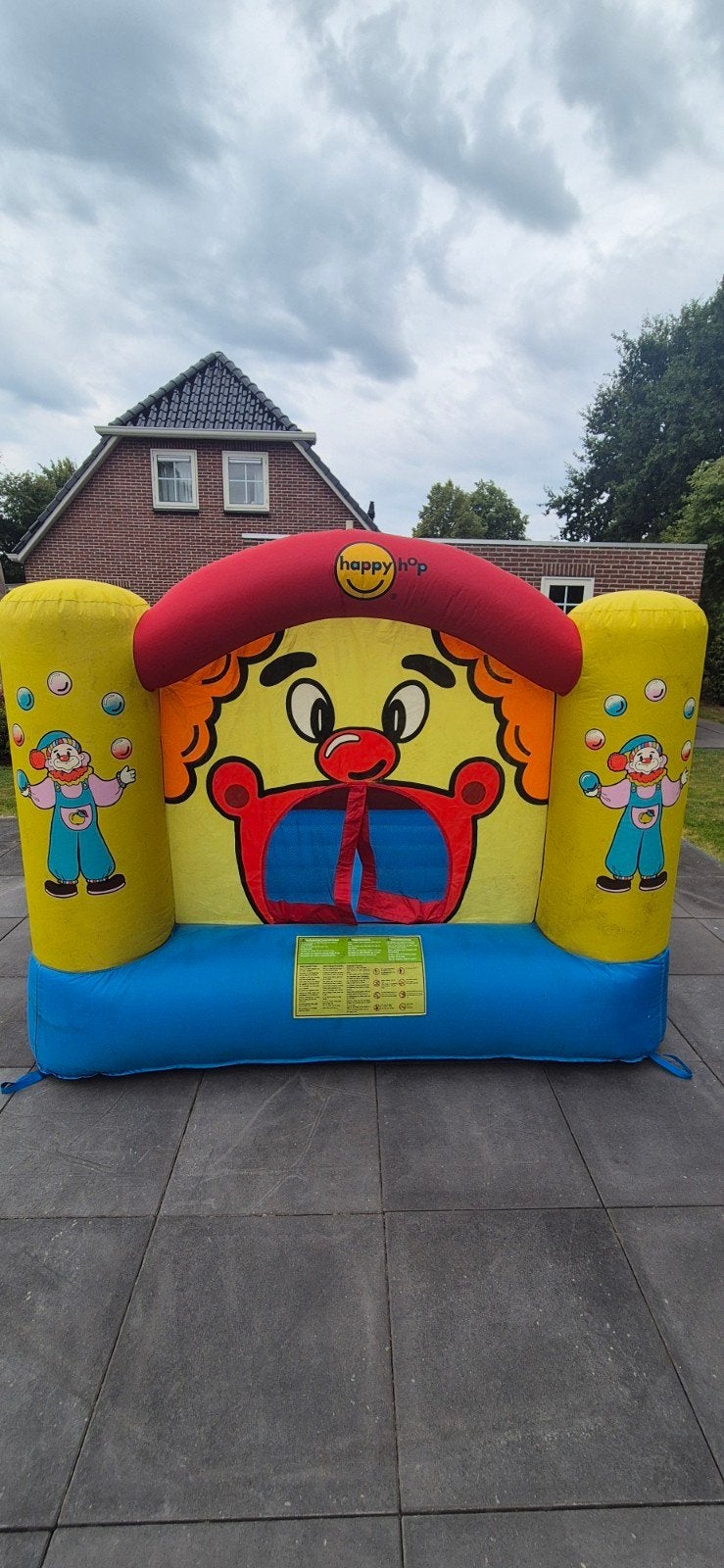 Happy Hop Springkussen Clown met Blower, Ophalen, Gebruikt