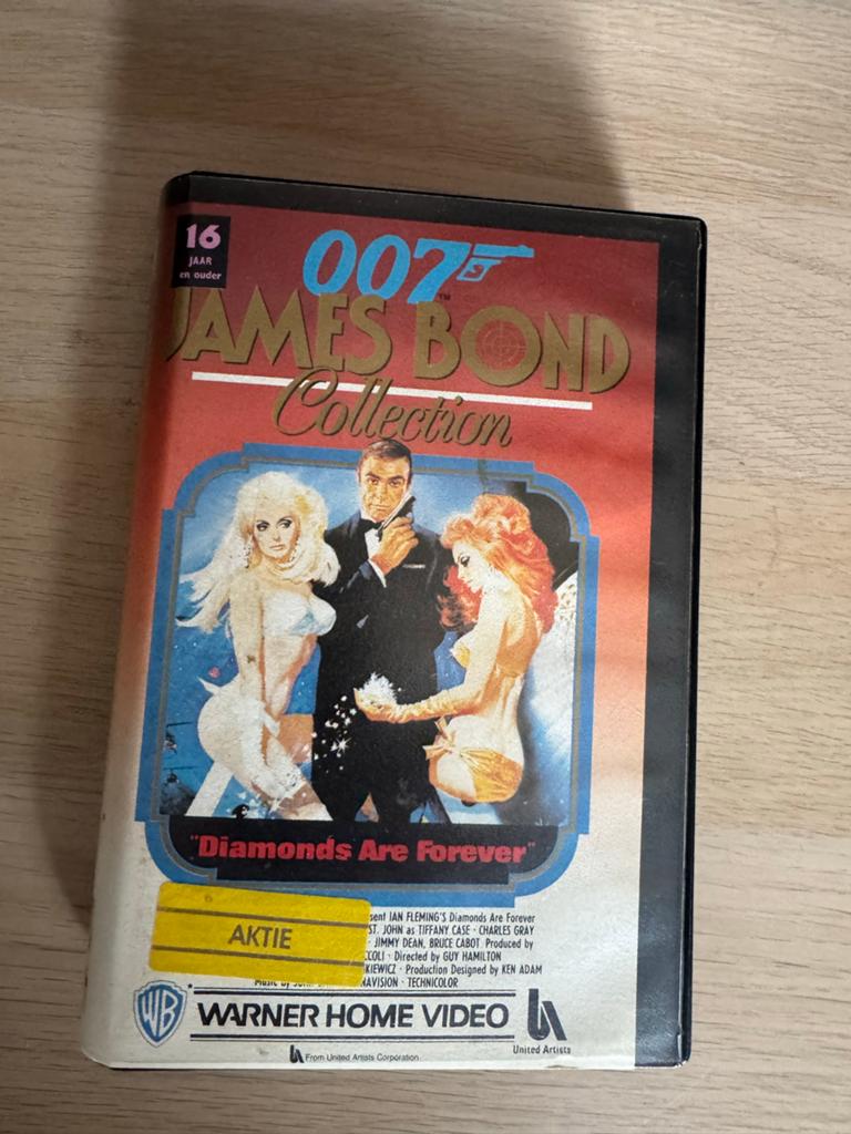 James Bond 007: Diamonds Are Forever (VHS) ex rental, Vanaf 16 jaar, Verzenden, Gebruikt, Actie en Avontuur