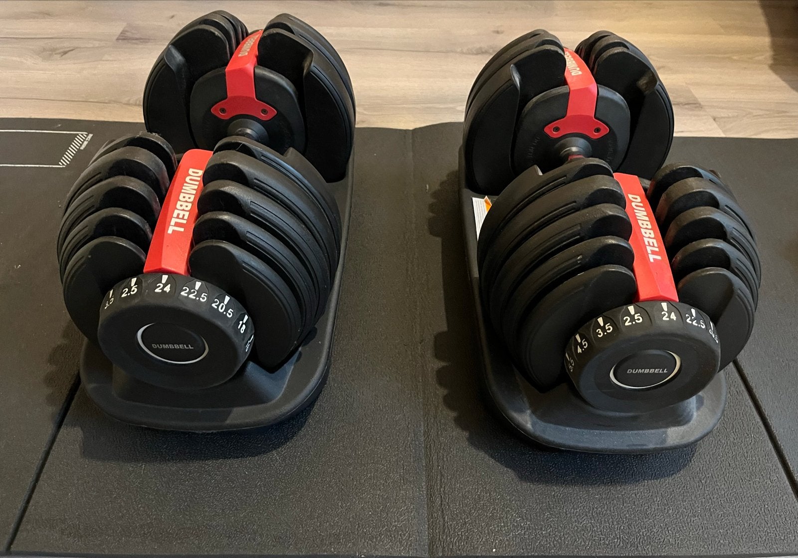 Verstelbare Dumbbells Set (2.5-24 kg) - Zo goed als nieuw, Ophalen, Gebruikt, Armen, Dumbbell