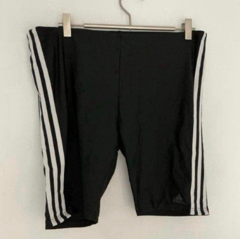 Adidas sportbroekje, stretch, legging achtig Mt L, Verzenden, Zwart, Zo goed als nieuw, Maat 42/44 (L)