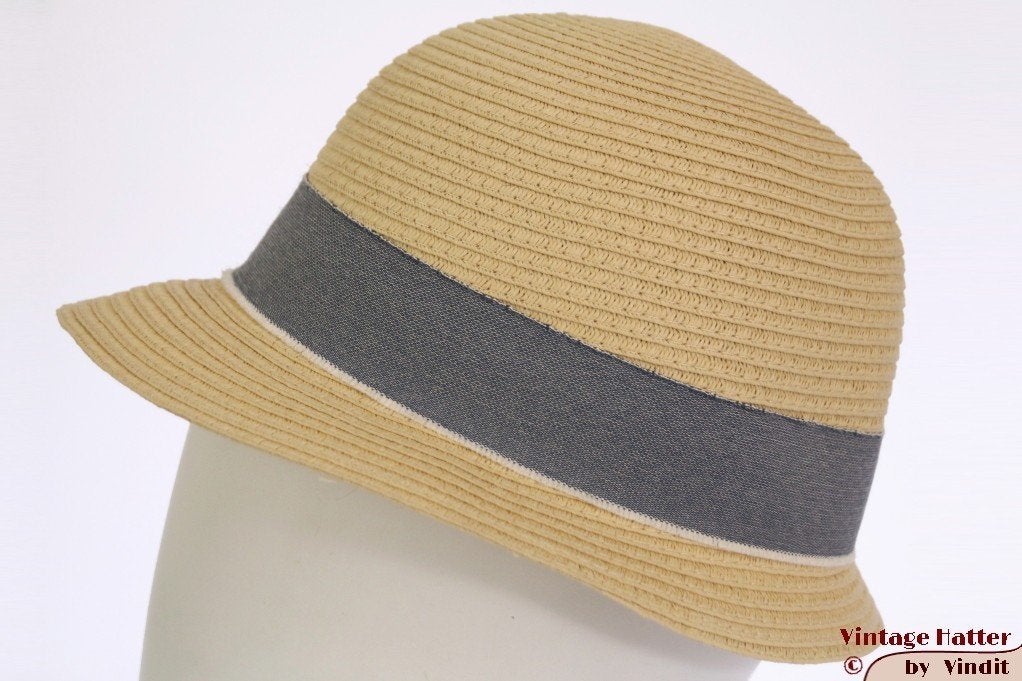 Dames Cloche dophoed Hawkins geel gecoat papier 54-57 nieuw, Hoed, Hawkins, Nieuw, One size fits all